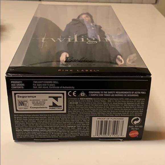 Twilight Edward Barbie doll, new unopened - Picture 4 of 5